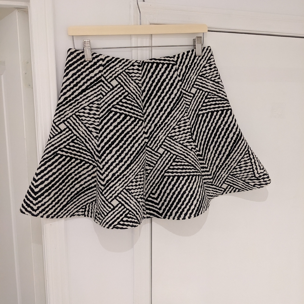 Black and White Geometric Women's Skirt